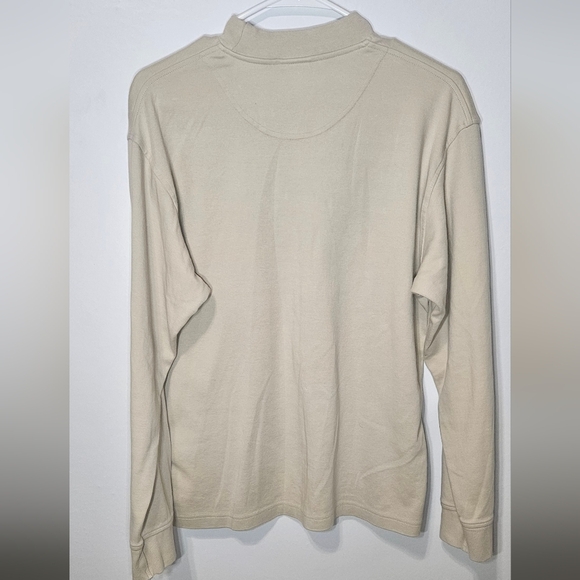 Columbia Cream Oatmeal Crew Neck Sweater Mens Medium B8 - Picture 2 of 6